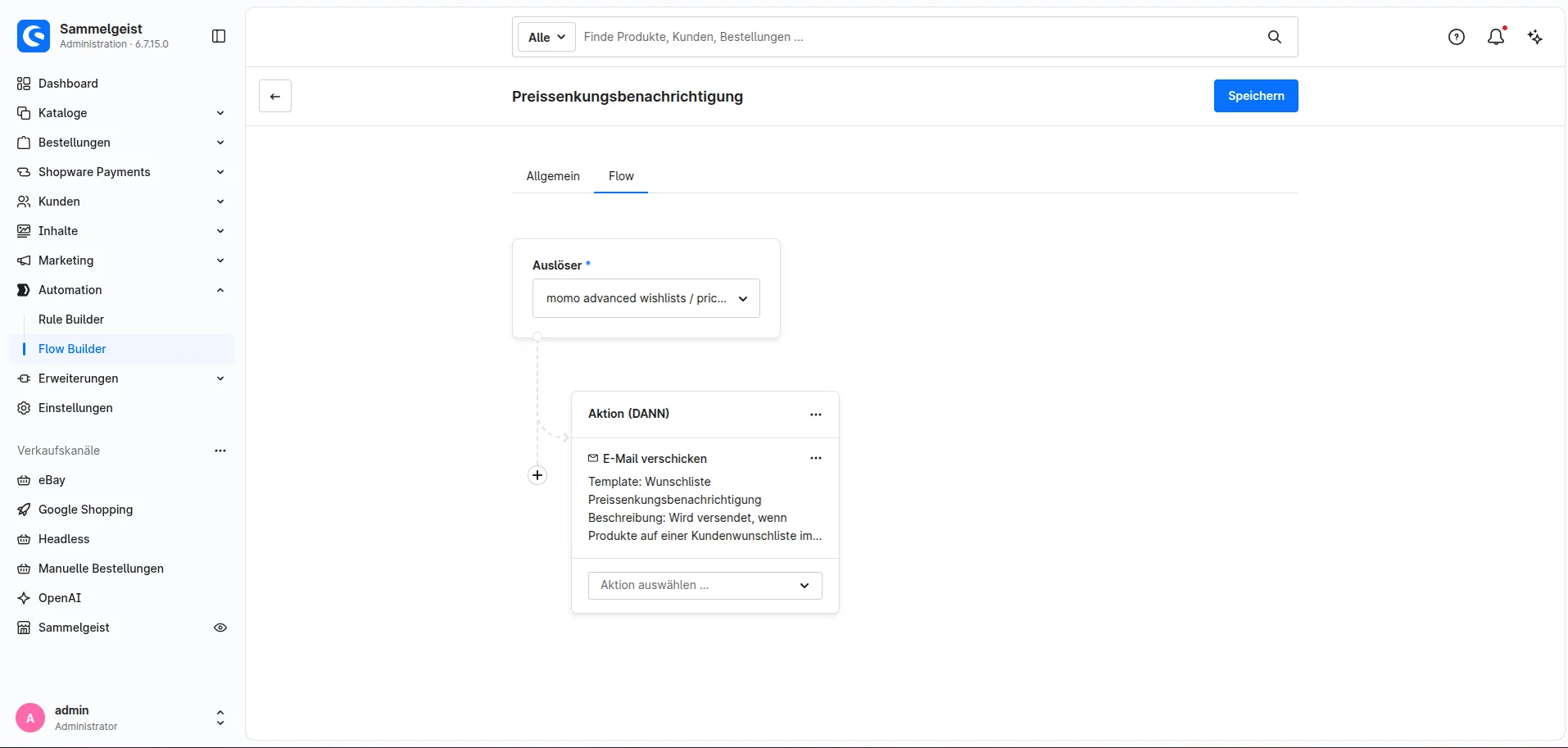 Preisbenachrichtigung im Flow Builder